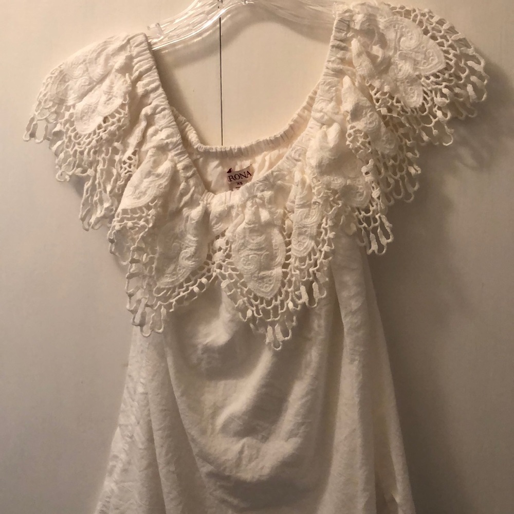 Off the shoulder lace top